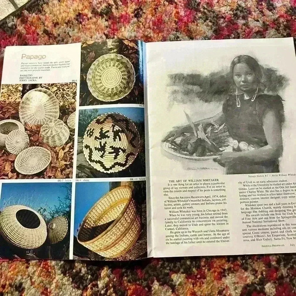 ARIZONA HIGHWAYS JULY 1975 English, Monthly NATIVE AMERICAN BASKETRY. - Picture 9 of 10